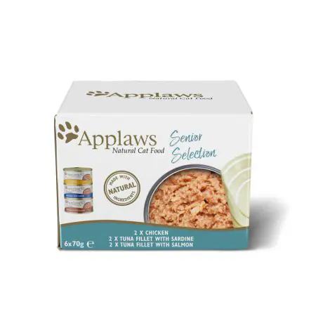 Applaws Natural Wet Senior Cat Food Mixed Selection 6pk 70g case of 4