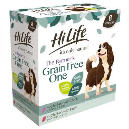 Buy HiLife it s only natural The Farmer s Grain Free One Complete Wet Dog Food Pouches 8pk 150g Save with Heart Pet Supplies Free Same Day Local Delivery